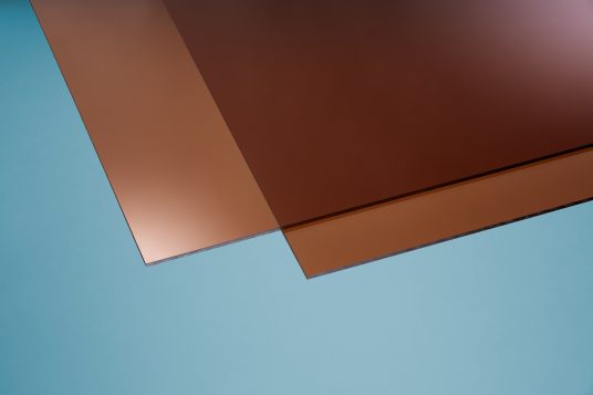 
                                                            Polystyrene glass, smooth, 5 mm clear, bronze
                                                    