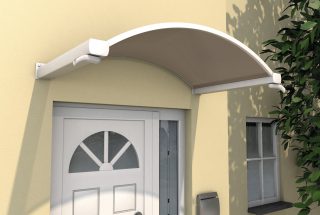 Arched canopy NO, white bronze