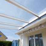 Terrace roof with acrylic multi-skin sheets
