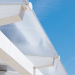 Roof detail with polycarbonate multiwall sheets