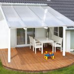Terrace roof with polycarbonate multiwall sheets