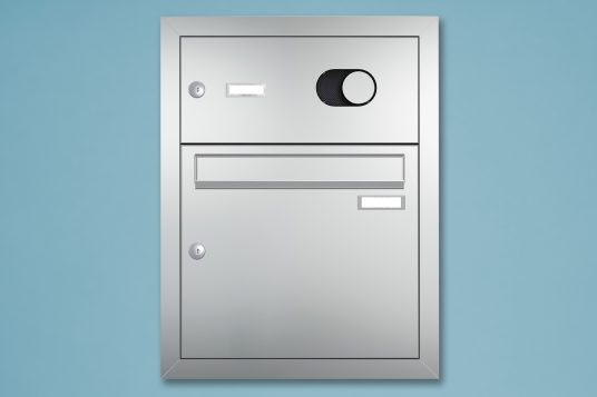 
                                                            Letterbox system audio stainless steel
                                                    